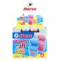 Horse ตราม้า กบเหลาดินสอ 2 รู พลาสติก H-860  ตราม้า แบบมีฝาปิด คละสี บรรจุ 36 / กล่อง 