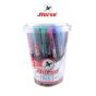 HORSE (ตราม้า) ปากกาลูกลื่น แบบกด 0.7 mm. H-805 หมึกน้ำเงิน (ด้ามสีชา) บรรจุ 48 ด้าม/กระป๋อง