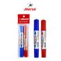 Horse (ตราม้า) ปากกาไวท์บอร์ด 2 หัว สีเดียว แพ็ค 2 ด้าม สีน้ำเงิน/แดง ตราม้า จำนวน 1 แพ็ค