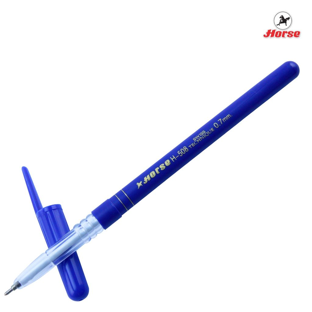 HORSE ตราม้า ปากกาลูกลื่น 0.7มม.H-508 จำนวน 1 ด้าม - น้ำเงิน