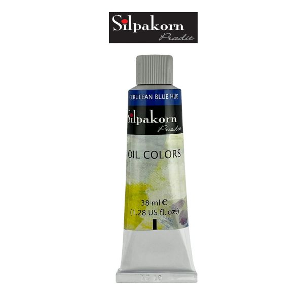 Silpakorn Pradit สีน้ำมัน ศิลปากรประดิษฐ์ #207-CERULEAN BLUE HUE ขนาด 38 ml. จำนวน  1 หลอด