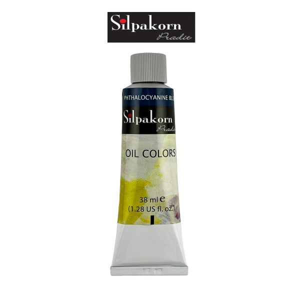 สีน้ำมัน #211-PHTHALOCYANINE BLUE ศิลปากรประดิษฐ์ขนาด 38 ml. จำนวน  1 หลอด