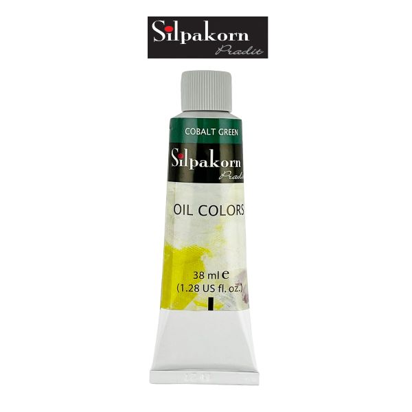 Silpakorn Pradit สีน้ำมัน ศิลปากรประดิษฐ์ #222-COBAL GREEN ขนาด 38 ml. จำนวน  1 หลอด