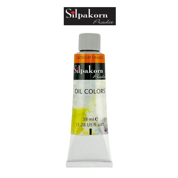 สีน้ำมัน #233-CADMIUM ORANGE ilpakorn Pradit ศิลปากรประดิษฐ์ขนาด 38 ml. จำนวน  1 หลอด