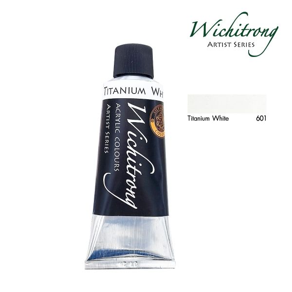 WICHITRONG  สีอะคริลิควิจิตรรงค์  #601-Titanium white ขนาด 60 ML. จำนวน 1 หลอด