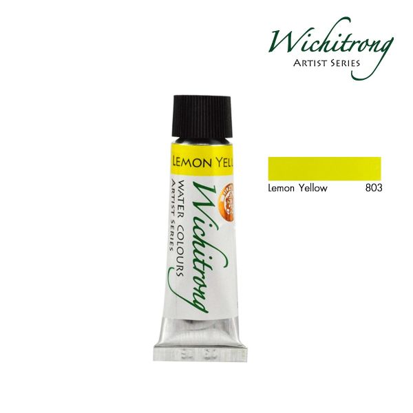 Wichitrong  สีน้ำวิจิตรรงค์  # 803-LEMON YELLOW ขนาด 8 ML. จำนวน 1 หลอด