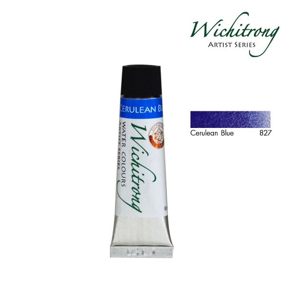 Wichitrong  สีน้ำวิจิตรรงค์  # 827-CERULEAN BLUE ขนาด 8 ML. จำนวน 1 หลอด