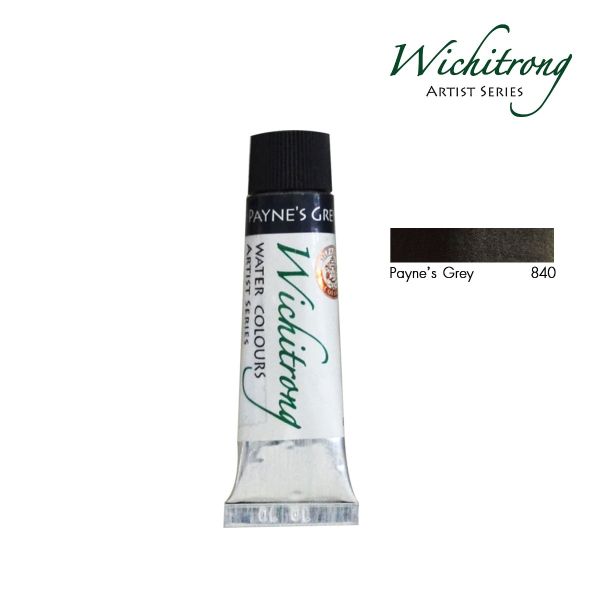 Wichitrong  สีน้ำวิจิตรรงค์  # 840-PAY ' S GREY ขนาด 8 ML. จำนวน 1 หลอด