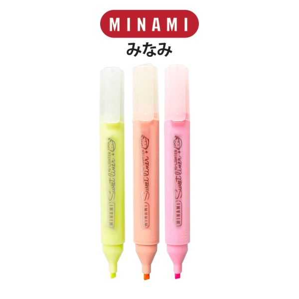 MINAMI (มินามิ) ปากกาเน้นข้อความ สีพาสเทล ตรามินามิ MI-445 จำนวน 1 ด้าม - สีเหลือง