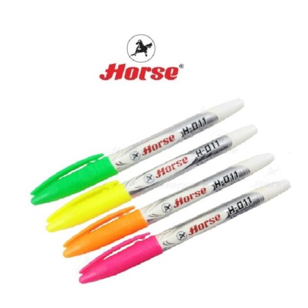 HORSE ตราม้า ปากกาเน้นข้อความ H-011 คละสี - เหลือง