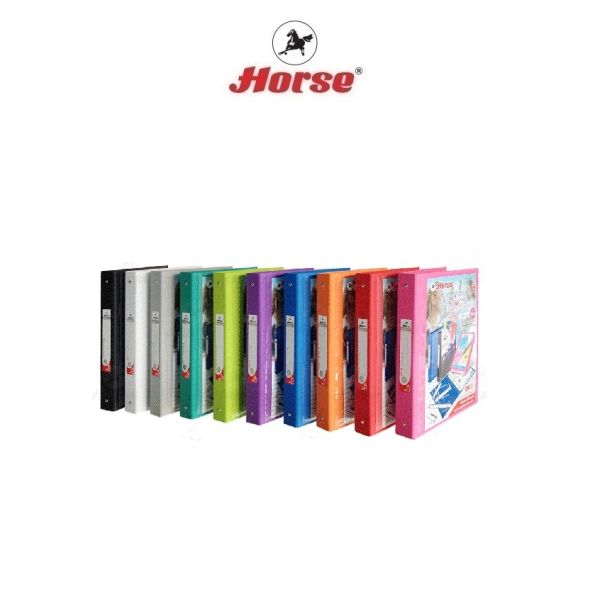 HORSE ตราม้าแฟ้มสอดแคตตาล็อก 3 ห่วง ตราม้า H-332 จำนวน 1 เล่ม พร้อมซองใส 11 รู 20 ซอง - แดง