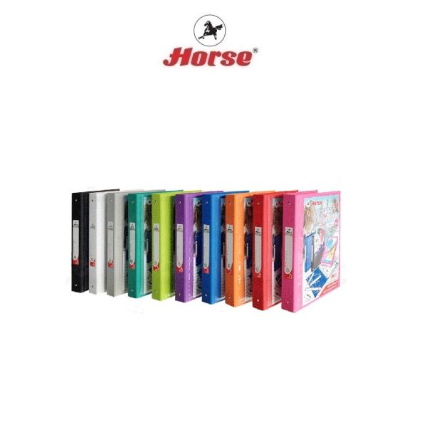 HORSE ตราม้าแฟ้มสอดแคตตาล็อก 3 ห่วง ตราม้า H-332 จำนวน 1 เล่ม พร้อมซองใส 11 รู 20 ซอง - ขาว