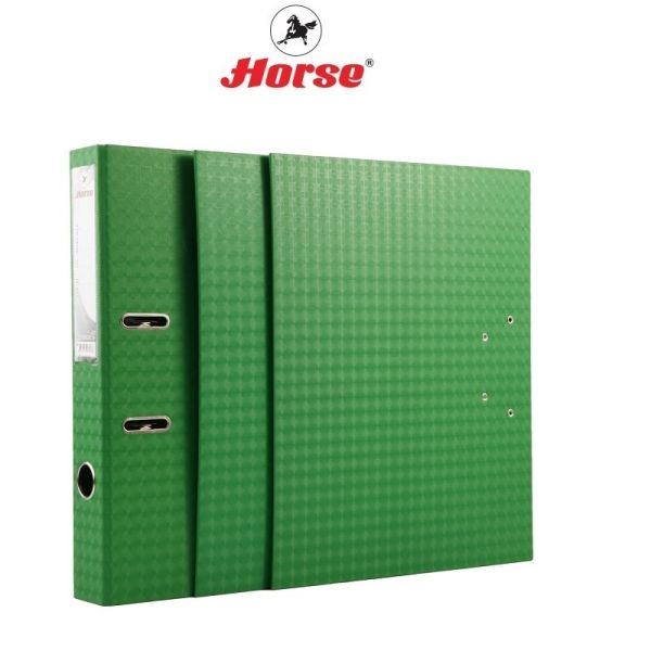HORSE ตราม้า แฟ้มสันกว้าง 2 นิ้ว F ก้านยก H-427     จำนวน 1 เล่ม - ดำ