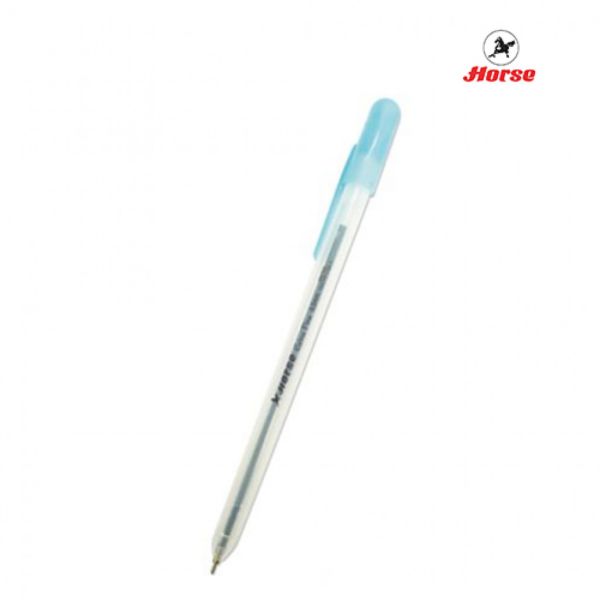 สีฟ้า - HORSE ตราม้า ปากกาลูกลื่น 0.5มม. EXTRA FINE - สีน้ำเงิน จำนวน 1 ด้าม