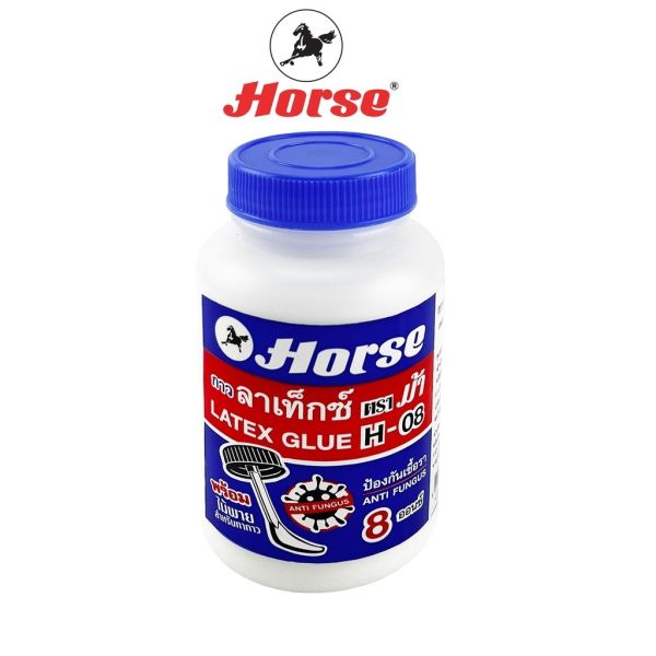HORSEตราม้า กาวลาเท็กซ์ H-08 ขนาด 8 ออนซ์ จำนวน 1 กระปุก