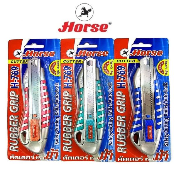 Horse ตราม้า มีดตัคเตอร์ ตัดกระดาษ SIZE L รุ่น H-769 จำนวน 1 อัน