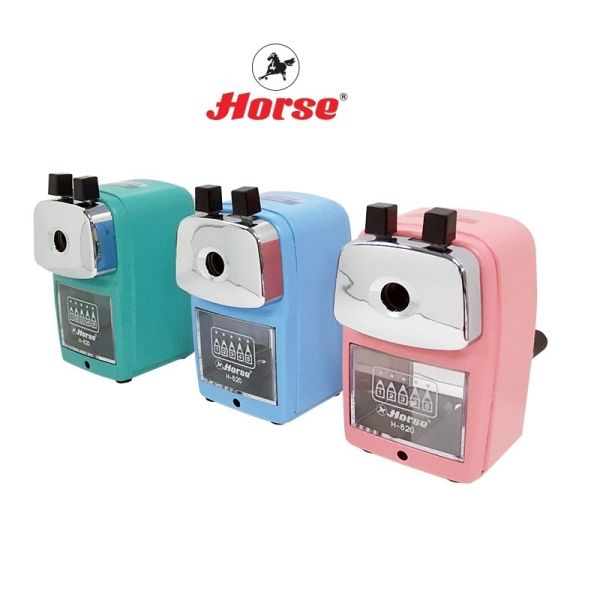 HORSE (ตราม้า) เครื่องเหลาดินสอแบบเหล็ก สีพาสเทล ตราม้า H-620 จำนวน 1 เครื่อง