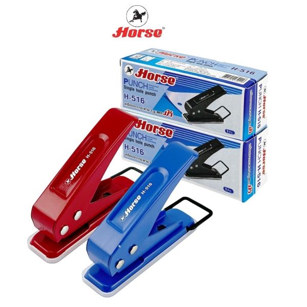 HORSE (ตราม้า ) เครื่องเจาะกระดาษ 1 รู ตราม้า H-516  จำนวน 1 อัน
