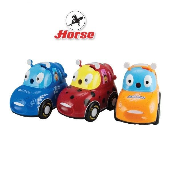 HORSE ตราม้า เครื่องเหลาดินสอ H-08 รถการ์ตูนตราม้า  จำนวน 1 เครื่อง /คละสี 