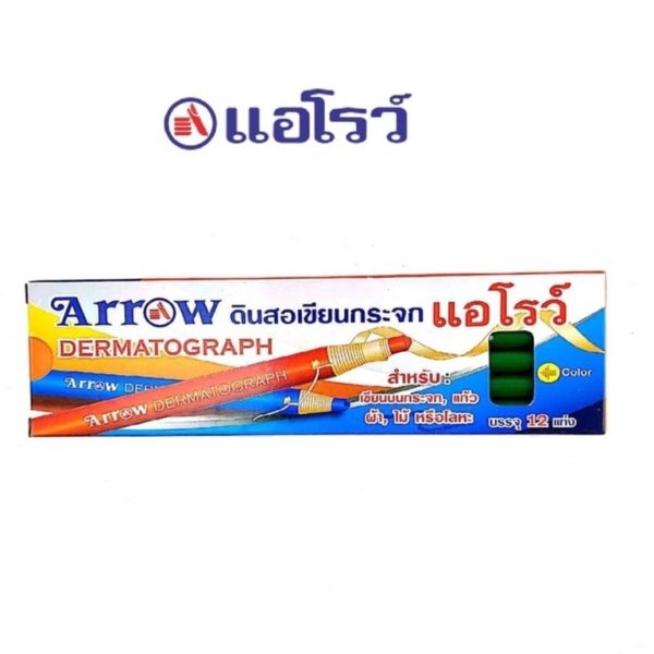 Arrow ตราแอโรว์ ดินสอเขียนกระจก AR-8000 จำนวน 12 แท่ง/กล่อง - สีน้ำเงิน