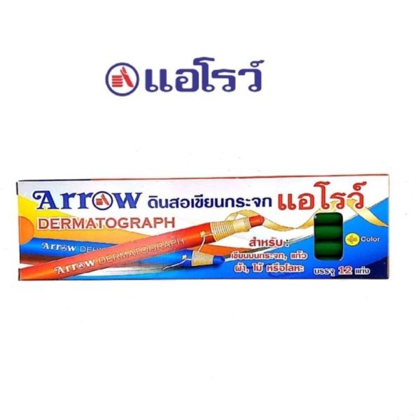 Arrow ตราแอโรว์ ดินสอเขียนกระจก AR-8000 จำนวน 12 แท่ง/กล่อง - สีแดง