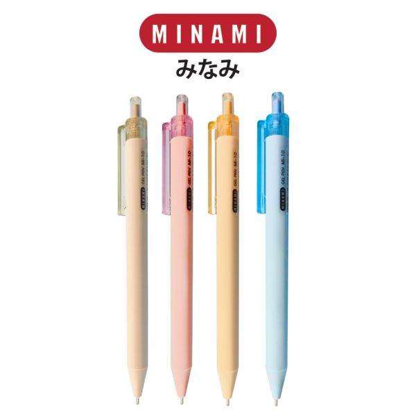 MINAMI (มินามิ) ปากกาหมึกเจล 0.5 mm. MI-10 ตรามินามิ คละสี จำนวน 1 ด้าม