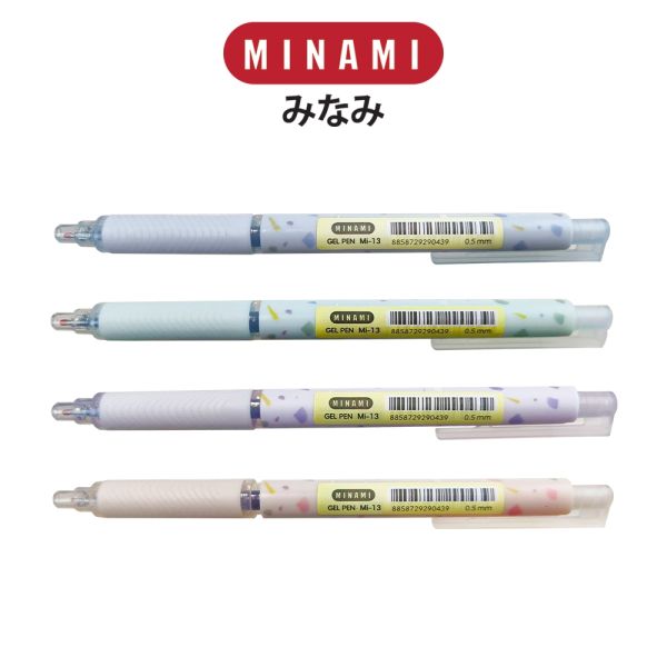 MINAMI (มินามิ) ปากกาหมึกเจล 0.5 mm. MI-13 ตรามินามิ คละสี จำนวน 1 ด้าม