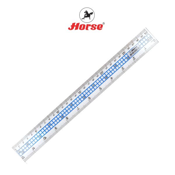 HORSE  ตราม้า ไม้บรรทัดพลาสติก 12 นิ้ว  H-14   จำนวน 1 อัน