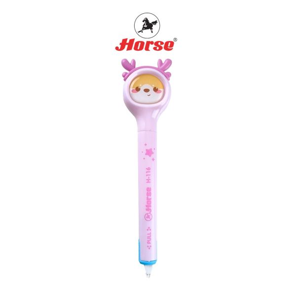 H0rse (ตราม้า) เทปลบคำผิด ตราม้า รุ่น H-116 ทรงปากกา ลายการ์ตูน จำนวน 1 อัน